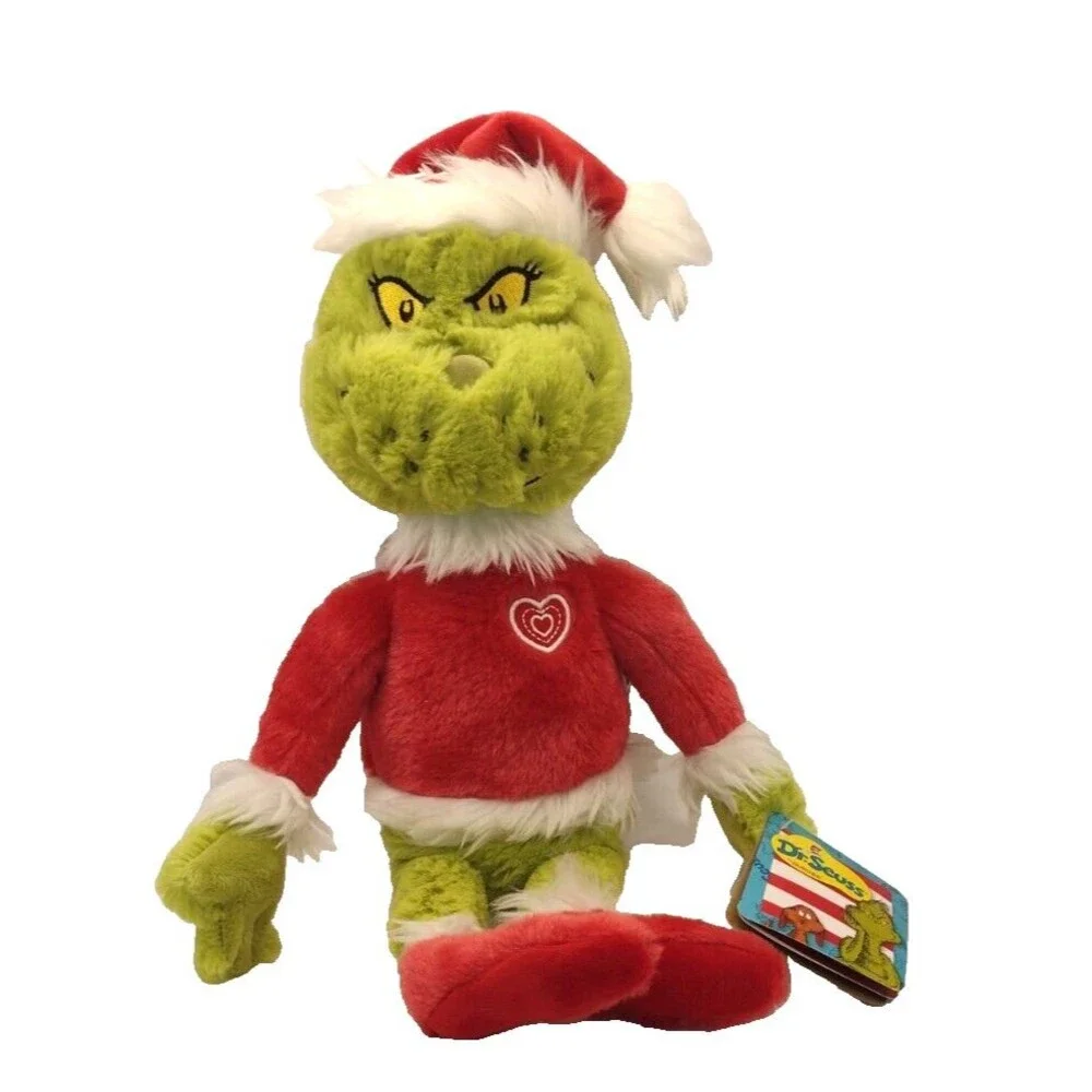 Aurora Grinch Santa Claus Stuffed Plush Toy # 15900 w/ Paper Tag 15 inches
